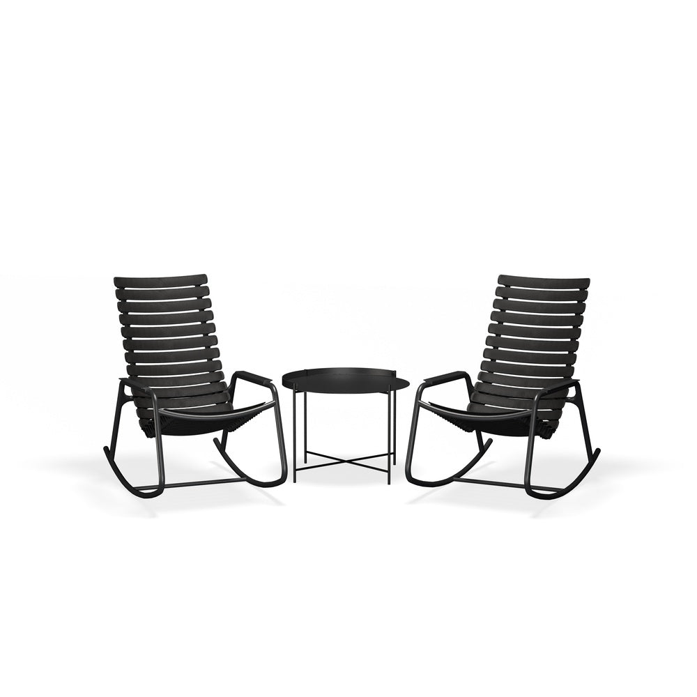 Reclips Rocking Chair - Monoblack, Armrest - Black