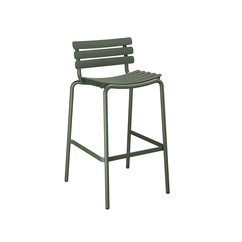 Reclips Bar Chair - Monoolive Green, Set of 2