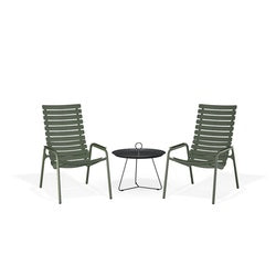 Reclips Lounge Chair - Monoolive Green, Armrest - Olive Green, Set of 2