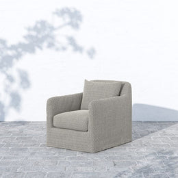 Dade Outdoor Swivel Chair Ash by Four Hands