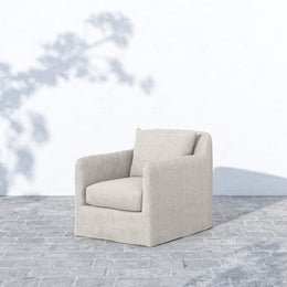 Dade Outdoor Swivel Chair Stone Grey