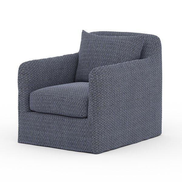 Dade Outdoor Swivel Chair Navy