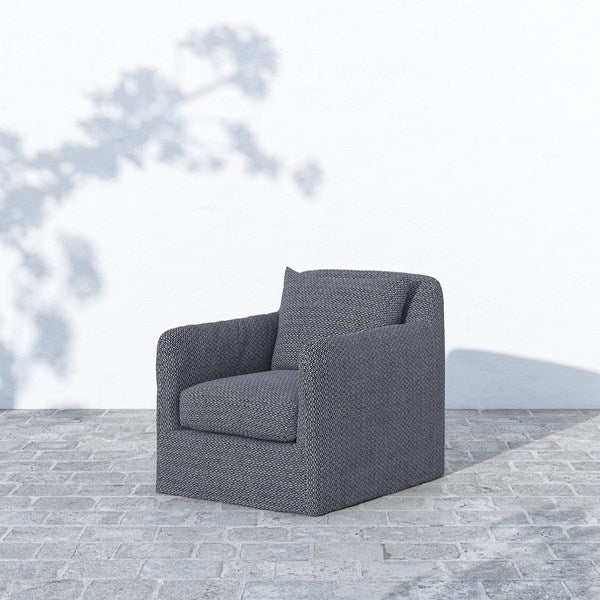 Dade Outdoor Swivel Chair Navy