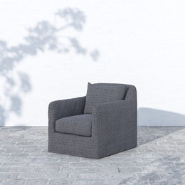 Dade Outdoor Swivel Chair Navy by Four Hands