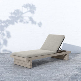 Leroy Outdoor Chaise-Grey/Faye Ash by Four Hands