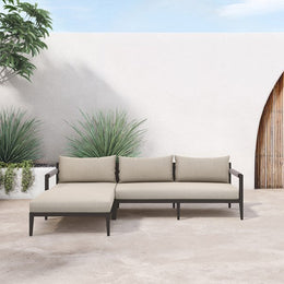 Sherwood Outdoor 2 Piece Sectional-Left Arm Facing Chaise, Sand by Four Hands
