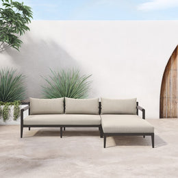 Sherwood Outdoor 2 Piece Sectional-Right Arm Facing Chaise, Faye Sand