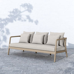 Numa Outdoor Sofa - Washed Brown & Stone Grey by Four Hands