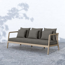Numa Outdoor Sofa - Washed Brown & Charcoal by Four Hands