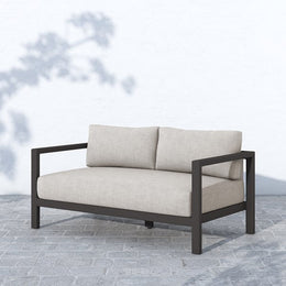 Sonoma Outdoor Sofa-60"-Bronze/Stone Grey by Four Hands
