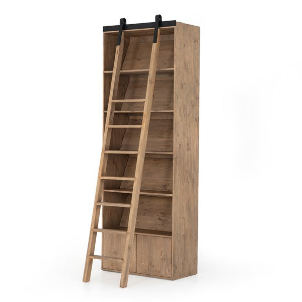Bane Bookshelf & Ladder-Smoked Pine by Four Hands
