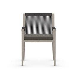 Sherwood Outdoor Dining Armchair - Weathered Grey / Charcoal