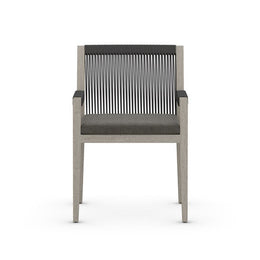 Sherwood Outdoor Dining Armchair - Weathered Grey / Charcoal by Four Hands
