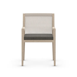 Sherwood Dining Armchair-Brown/Charcoal