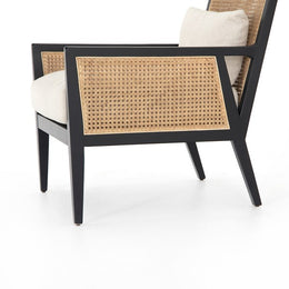 Antonia Cane Chair - Brushed Ebony