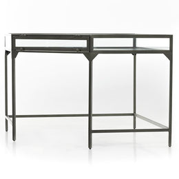 Shadow Box Modular Corner Desk-Gunmetal