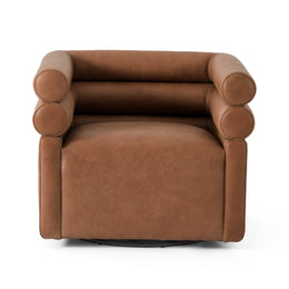 Evie Swivel Chair-Palermo Cognac by Four Hands