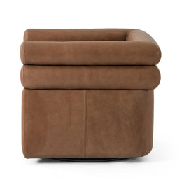 Evie Swivel Chair-Palermo Cognac