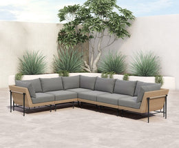 Cavan Outdoor 6 Piece Sectional-Faux Hyacinth