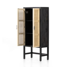 Caprice Narrow Cabinet - Black Wash Mango