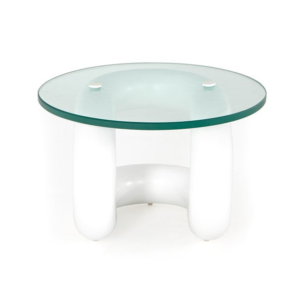 Abbie End Table-Matte White Aluminum by Four Hands