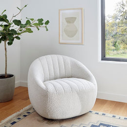 Audie Swivel Chair-Knoll Natural by Four Hands