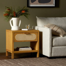 Allegra End Table-Honey Oak Veneer