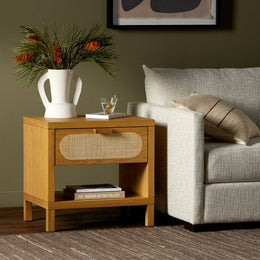 Allegra End Table-Honey Oak Veneer by Four Hands