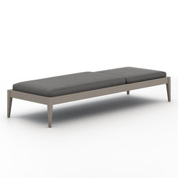 Sherwood Outdoor Chaise-Grey/Charcoal by Four Hands
