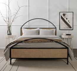 Natalia Bed-Natural Circle Cane-Queen by Four Hands