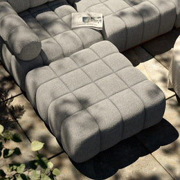 Roma Outdoor Sectional-Ottoman-Faye Ash by Four Hands