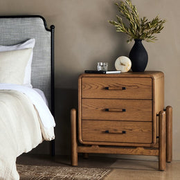 Caroline Nightstand-Smoked Oak