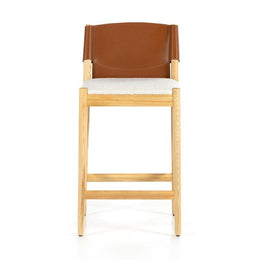 Lulu Counter Stool - Saddle Leather Blend by Four Hands