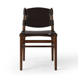 Joan Dining Chair-Espresso Leather by Four Hands