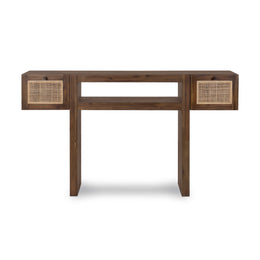 Golda Console Table-Saddle Tan by Four Hands