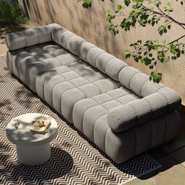 Roma Outdoor 3 Piece Sectional-Ash