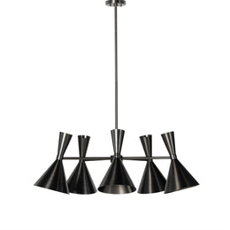 Clement Chandelier-Burnt Brass by Four Hands