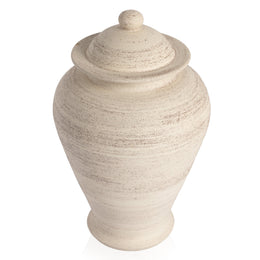 Pima Jar With Lid-Distressed Cream by Four Hands