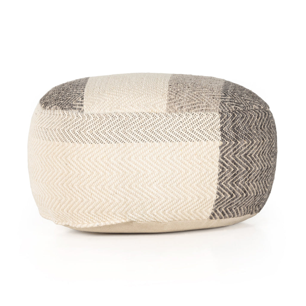 Color Block Floor Cushion-Brown, Cream by Four Hands