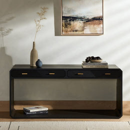 Caspian Console Table - Black Ash by Four Hands