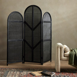 Annabelle Room Screen - Ebony Rattan by Four Hands