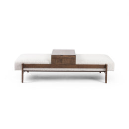 Fawkes Rectangle Ottoman-Brunswick Pbble by Four Hands