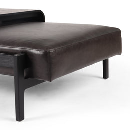 Fawkes Rectangle Ottoman-Sonoma Black by Four Hands