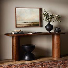 Paden Large Console Table, Seasoned Brown Acacia by Four Hands