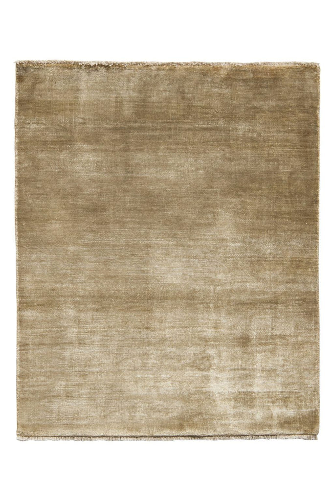 Contemporary Rug In Solid Beige Brown Open Field By Rug & Kilim 23689