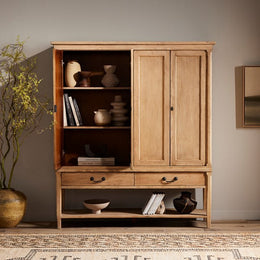 Brimley Wide Cabinet-Aged Light Pine by Four Hands