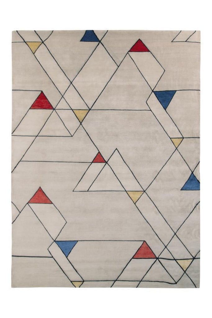 Rug & Kilim's Mid-Century Modern Rug In Gray With Geometric Pattern