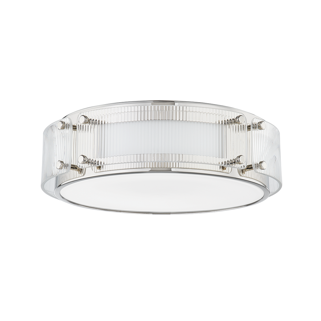 Clifford 1 Light Flush Mount - Polished Nickel