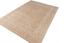 Rug & Kilim's Transitional Style Rug In Beige-Brown All Over Floral Pattern - 171"