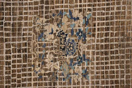 Rug & Kilim's Chinese Art Deco Rug In Beige-Brown And Blue Medallion